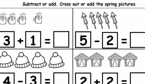 Kindergarten Math Addition And Subtraction Worksheets | Worksheet Hero
