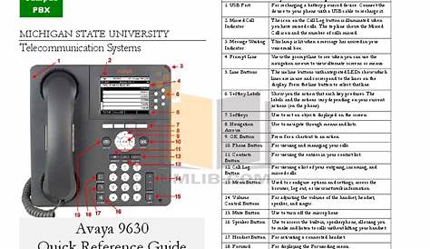 Download free pdf for Avaya 9630 Telephone manual