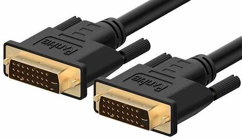DVI Cable, Rankie DVI to DVI Monitor Cable Male to Male - 6 Feet (Black