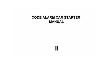 free online car alarm manuals