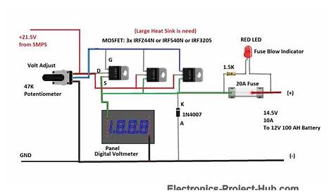 12V 100Ah Battery Charging Circuit | Battery charger circuit