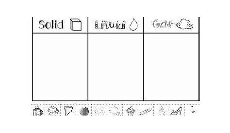 10 Worksheets solids Liquids and Gases ~ Coloring Style Worksheets