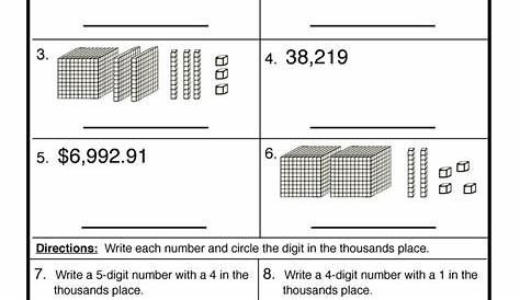 Thousands Place Value Worksheet - Have Fun Teaching