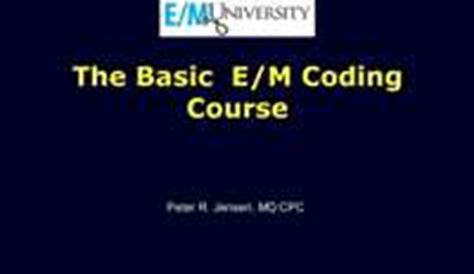 how to understand e/m coding