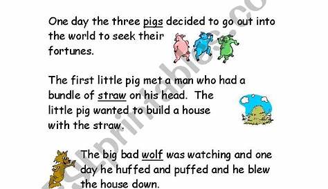 English worksheets: The Three Little Pigs