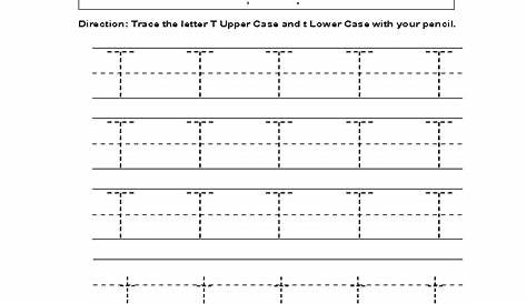 Letter T Tracing Worksheets Pdf - Dot to Dot Name Tracing Website
