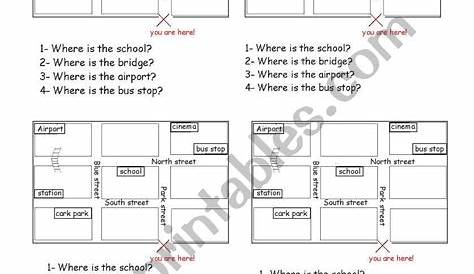 giving directions worksheet