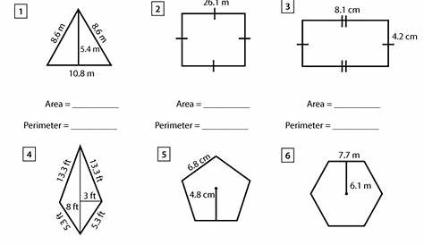 Area and Perimeter of Polygons Worksheets - Math Monks