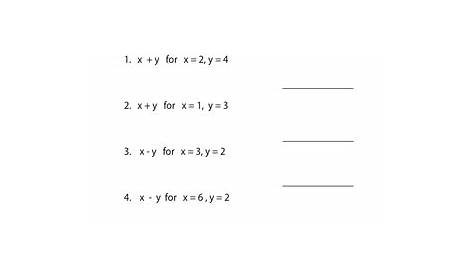 solve for x worksheet