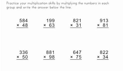 multi digit division worksheet