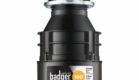 InSinkErator Badger 100 1/3 HP Continuous Feed Garbage Disposal-Badger