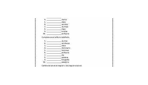Definite And Indefinite Articles Spanish Worksheet - worksheet