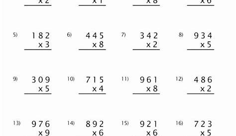 grade 4 multiplication worksheets