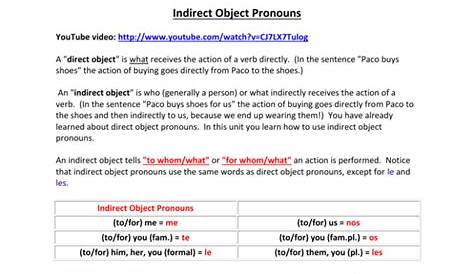 spanish 2 direct object pronouns worksheets answers