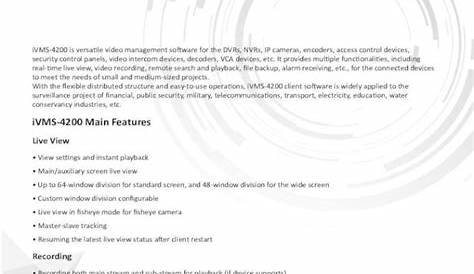 Ivms 4200 client software user manual - samlalaf