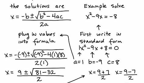 using quadratic formula worksheets