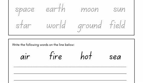 grade one sight words worksheet