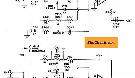 4558 ic tone control circuit diagram