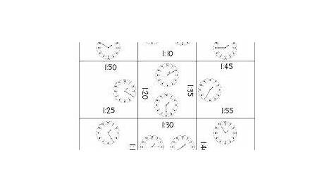 telling time to five minutes worksheet