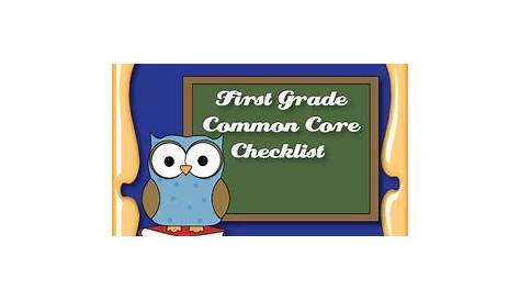 Common Core Standards ELA & Math Checklist for First Grade by The