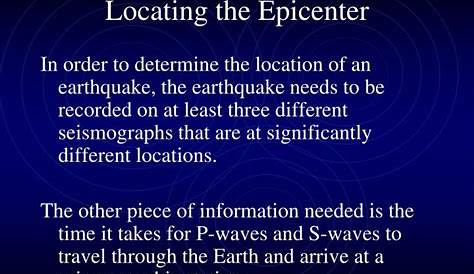 locating the epicenter pdf