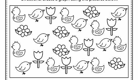 Spring Graphing. Spring Math Worksheets and activities for preschool