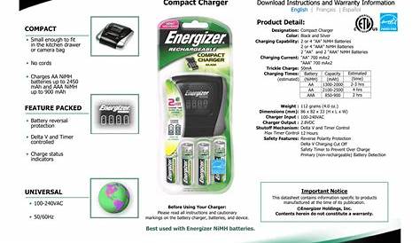 Alternative steigen Lebenszeit energizer battery charger instructions