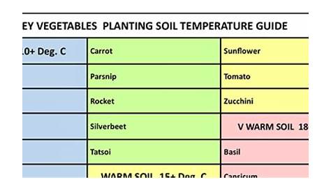 Key Vegetables Planting Soil Temperature Guide – Urban Food Garden