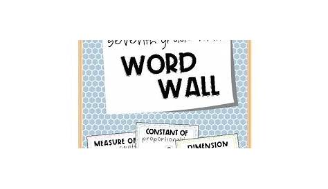 7th Grade Common Core Math Word Wall by Molding the Middle | TpT
