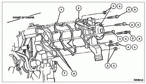 ford water pump diagram