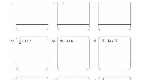 solving inequalities worksheets with answers