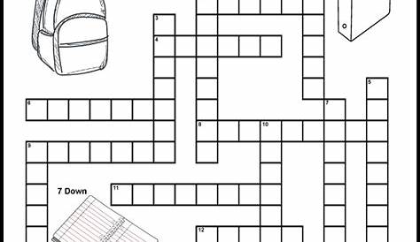 printable crossword puzzles for 4th graders
