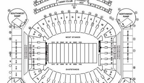 Bryant Denny Stadium Seating Chart printable pdf download