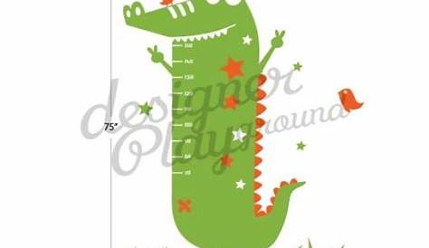 Alligator Growth Chart Wall Decal