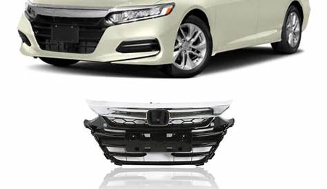 Fits Honda Accord Sedan 2018 2019 2020 Front Upper Grille Grill Chrome