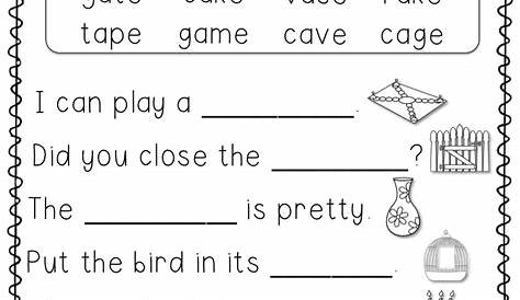 Sentence Worksheets For Kindergarten - 5 best images of printable