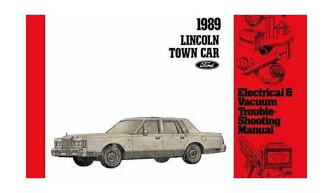 1989 Lincoln Town Car Electrical Vacuum Diagnostic Procedure Diagrams