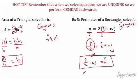 algebra 1 literal equation practice