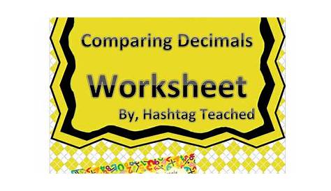 Comparing Decimals - Place Value Worksheet Assessment | Teaching Resources