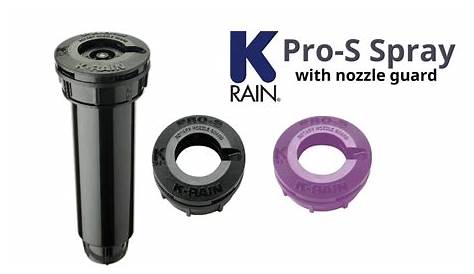 k rain nozzle chart