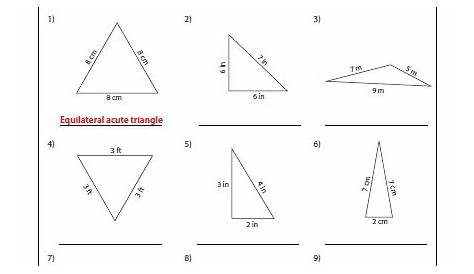 identify triangles worksheets