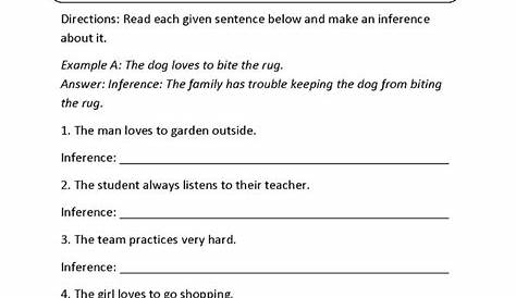 making inferences worksheets with answers grade 4 pdf - Google सर्च