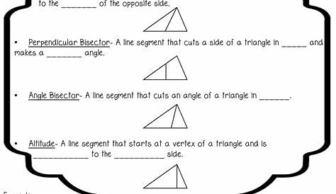 name that triangle center worksheet