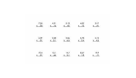 Multiplying Decimals Worksheets 5th Grade Pdf - Fill Online, Printable