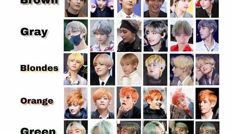 Pin by Céline Dousse on BTS in 2022 | Bts hair colors, Hair color chart