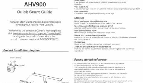 AXXERA AHV900 DIGITAL CAMERA QUICK START MANUAL | ManualsLib