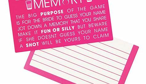 Bachelorette Party Memory Game - Discontinued