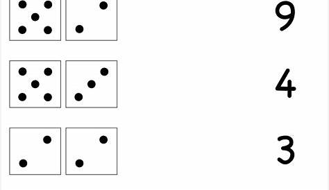 number matching worksheets 1 5