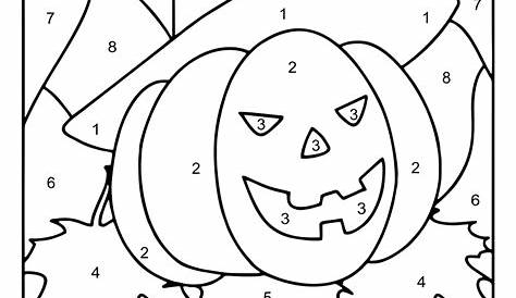 halloween color by numbers printable