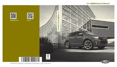 2011 ford edge owner's manual
